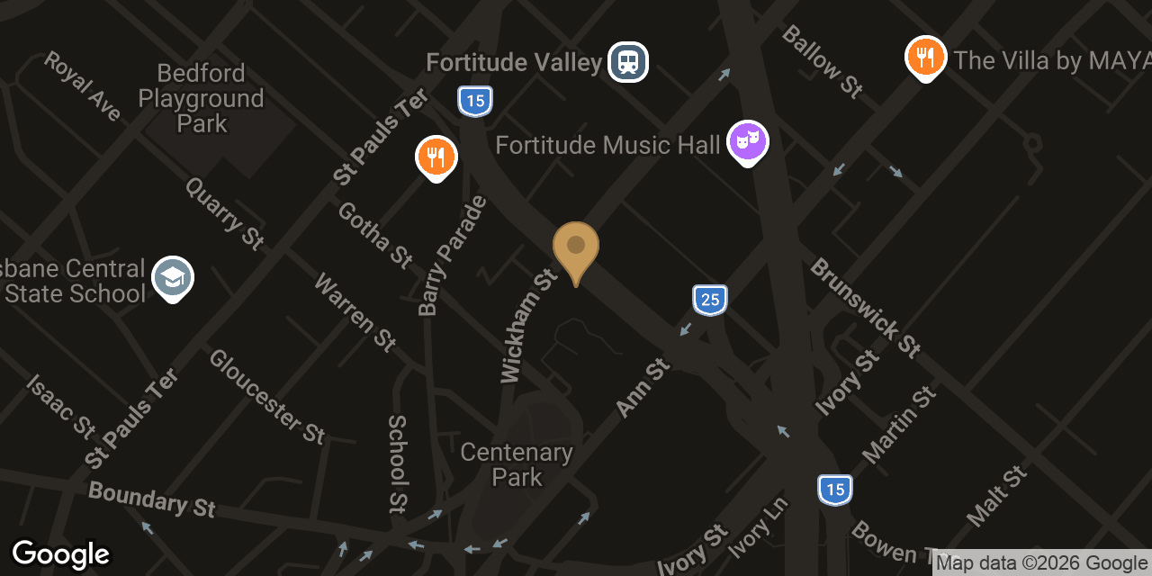 Map showing the location of 365 Thai Massage