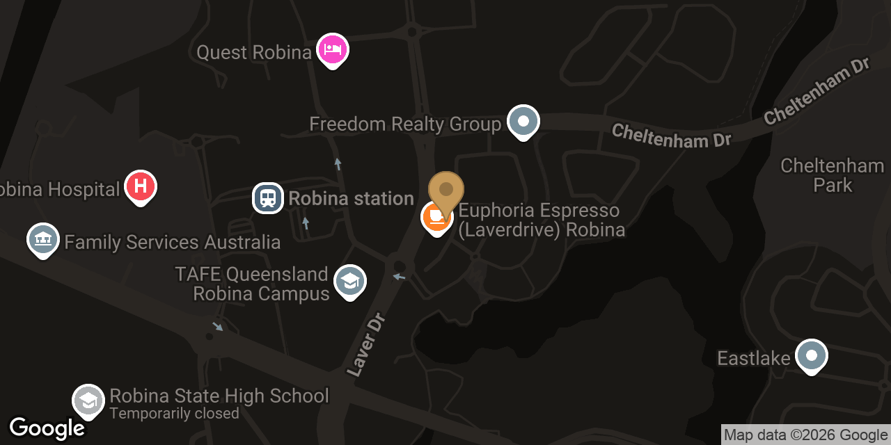 Map showing the location of Bluebell Massage Robina