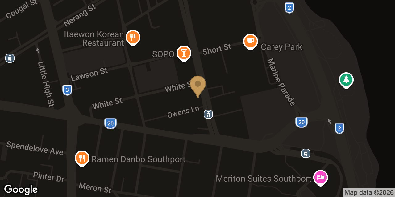Map showing the location of Five Star Massage