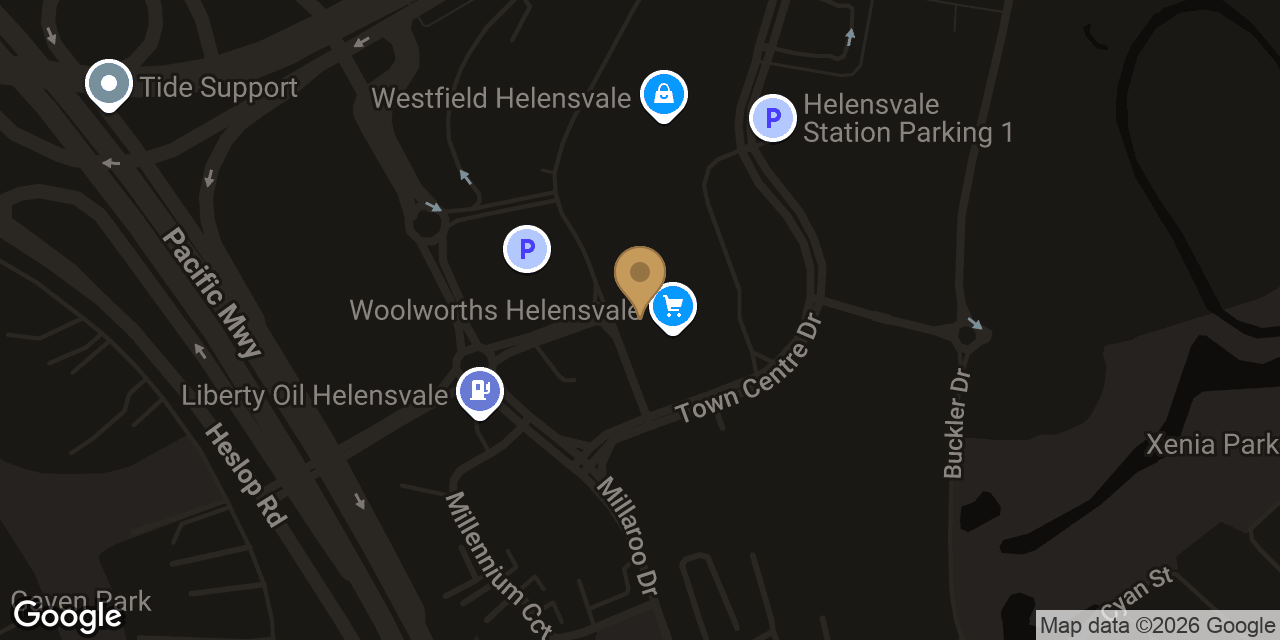 Map showing the location of Massage Vegas Helensvale