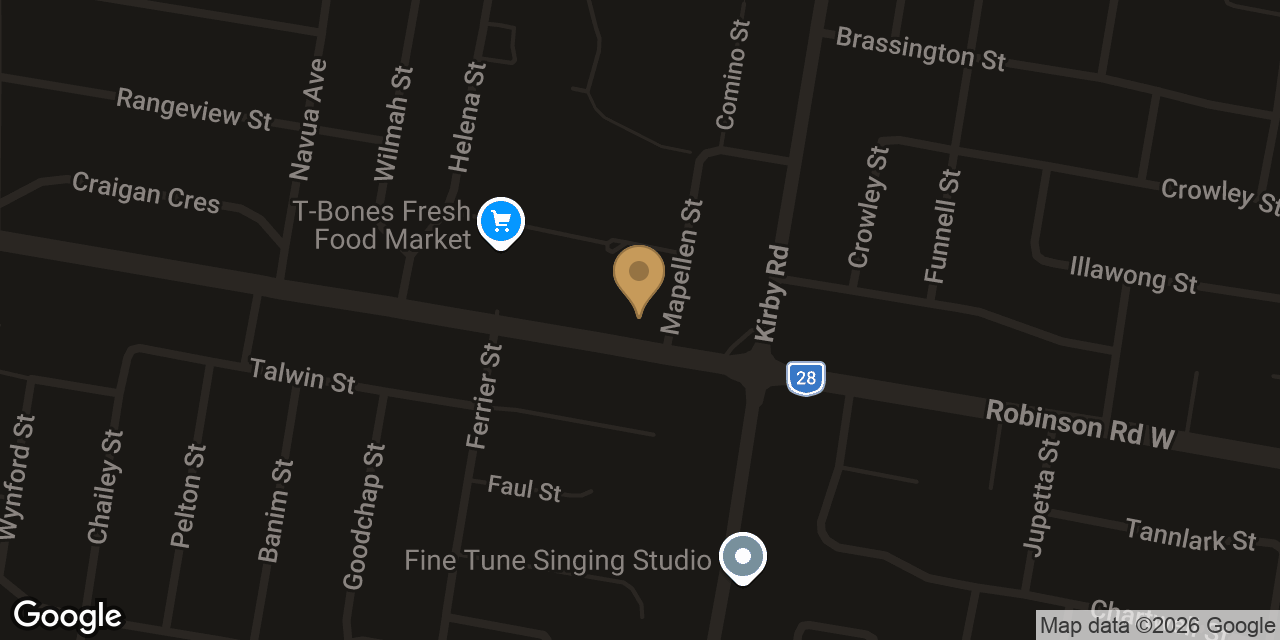 Map showing the location of Oriental Bliss Massage Studio