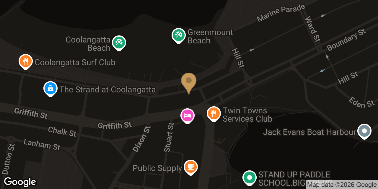 Map showing the location of Oriental Star Massage Coolangatta
