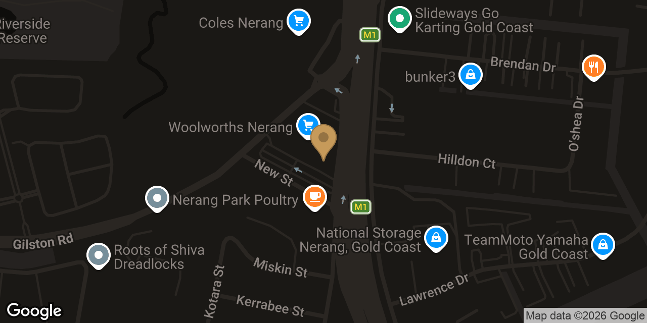 Map showing the location of Paradise Massage