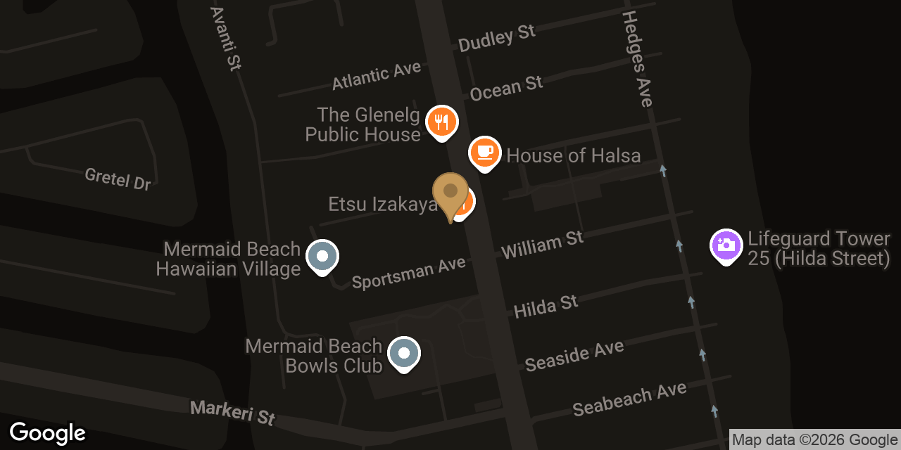Map showing the location of Rainbow Spa & Massage