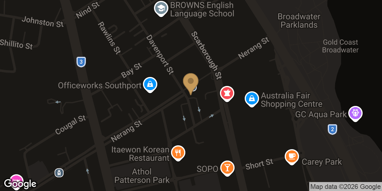 Map showing the location of Serenity Spa & Massage
