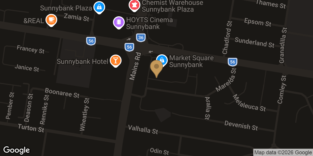 Map showing the location of So Thai Massage & Spa Market Square