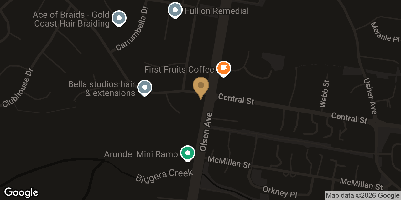 Map showing the location of Thai and Ellys Massage Arundel