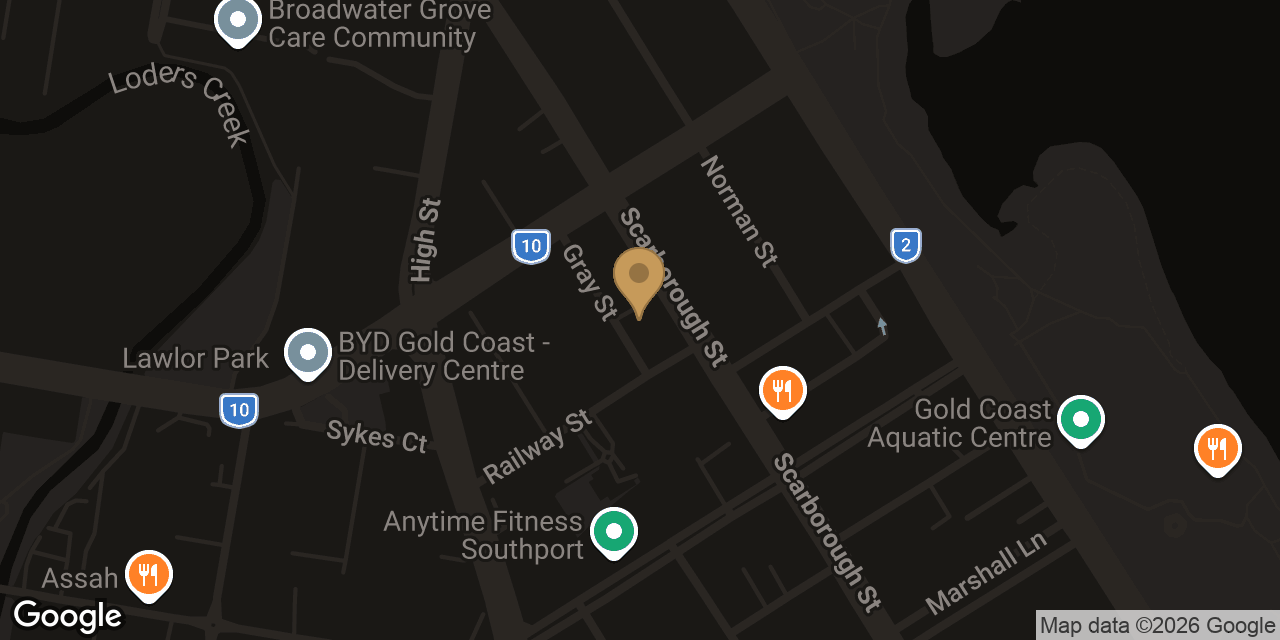 Map showing the location of Thailand Massage Southport