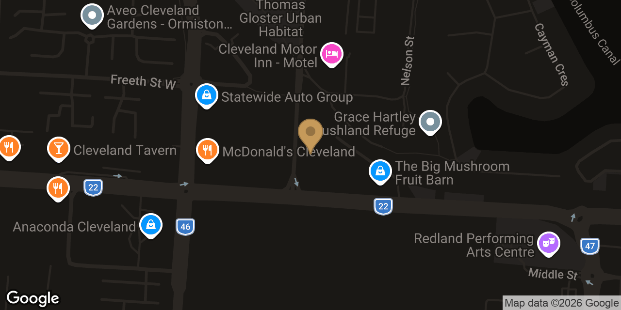Map showing the location of Xiaowei Massage Ormiston