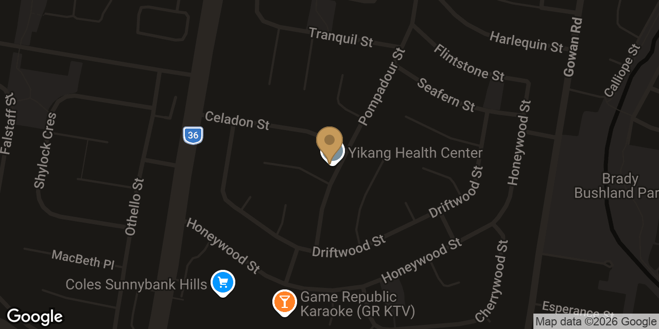Map showing the location of Yikang Health Center