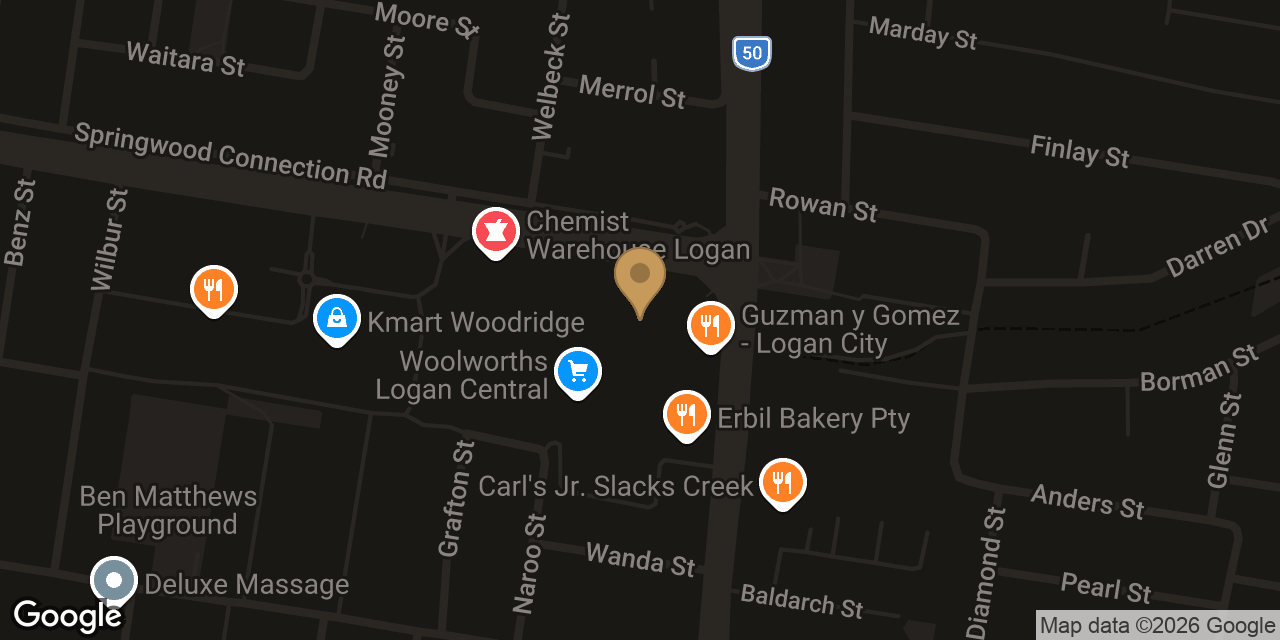 Map showing the location of Yin Yang Massage