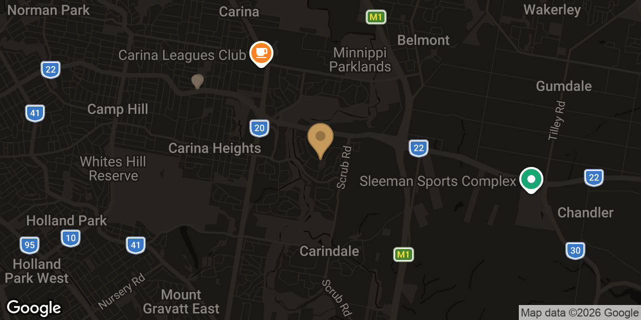 Map of sensual massage parlours in Carindale