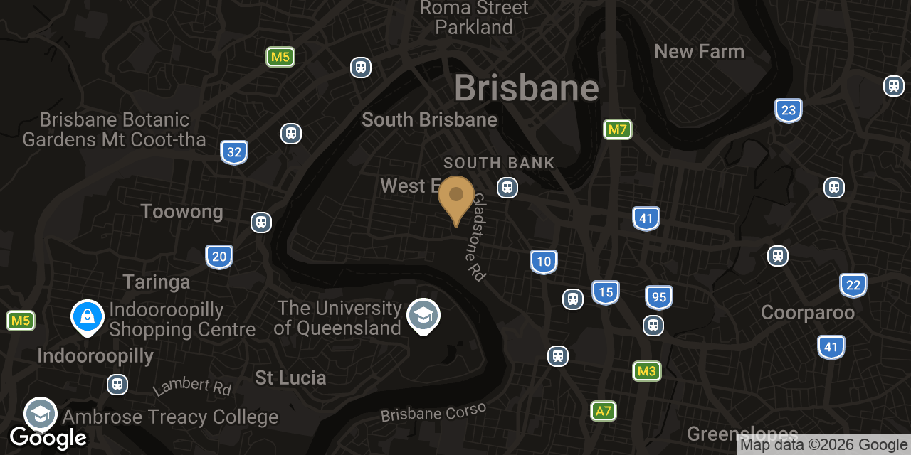 Map of sensual massage parlours in Highgate Hill