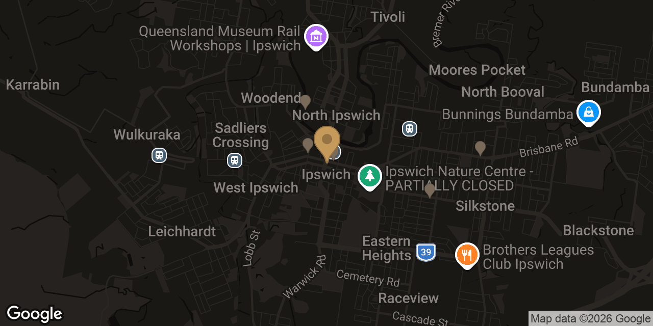 Map of sensual massage parlours in Ipswich