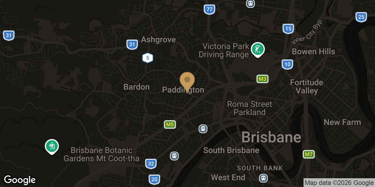 Map of sensual massage parlours in Paddington