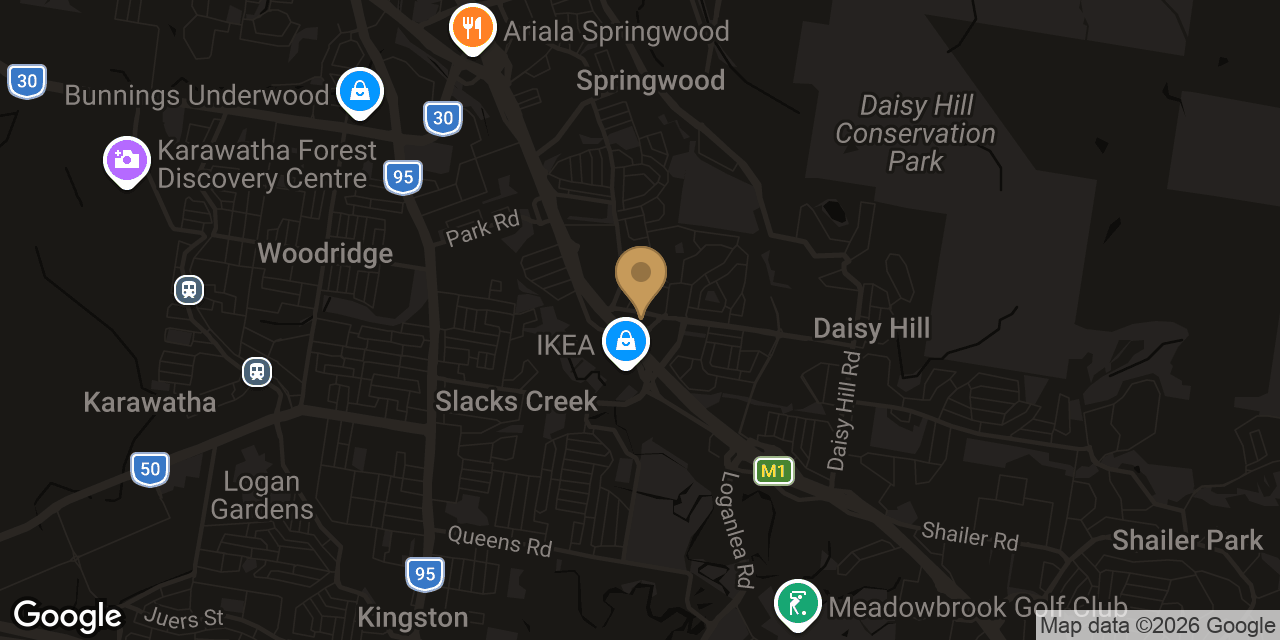 Map of sensual massage parlours in Slacks Creek