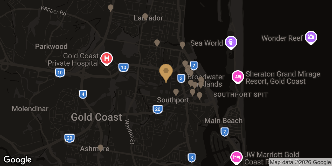 Map of sensual massage parlours in Southport