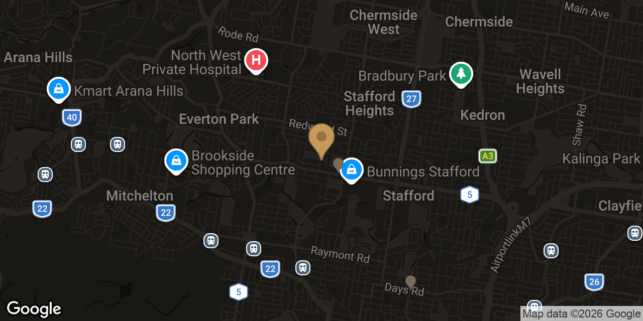 Map of sensual massage parlours in Stafford