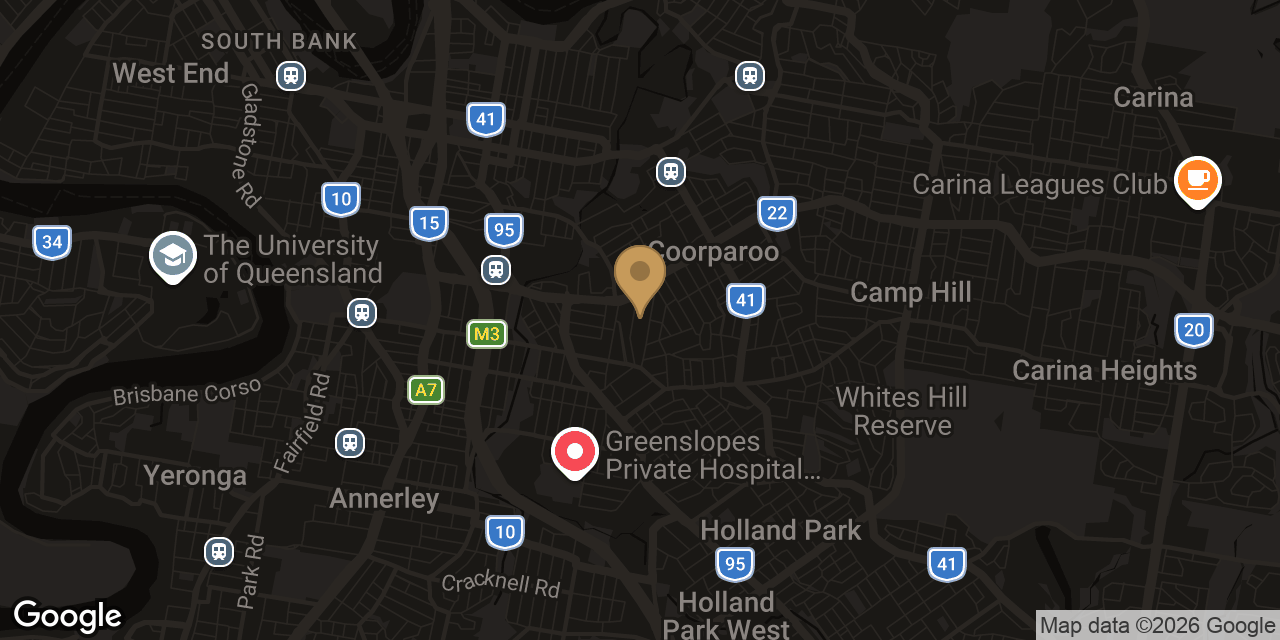 Map of sensual massage parlours in Stones Corner