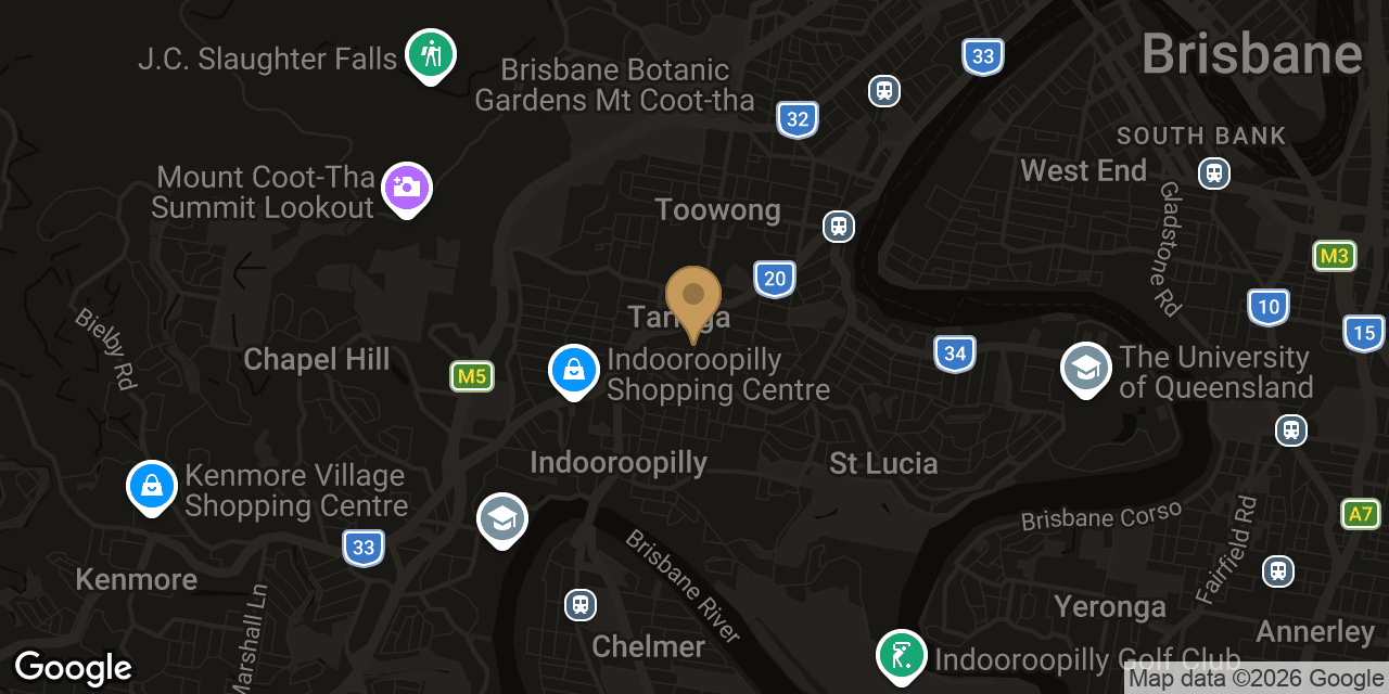 Map of sensual massage parlours in Taringa